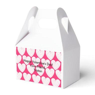 Personalized Valentine Pink Heart Treat Box