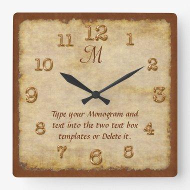 Personalized Wall Clocks YOUR MONOGRAM and TEXT