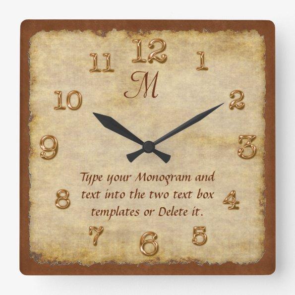 Personalized Wall Clocks YOUR MONOGRAM and TEXT
