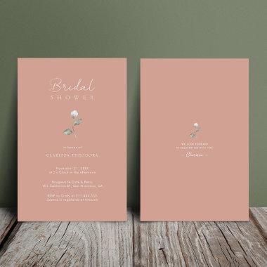 Personalized Watercolor Floral Bridal Shower Invitations