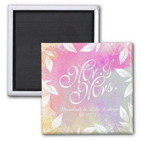 Personalized Watercolor Wedding | Magnet