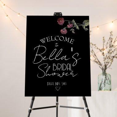 Personalized Wedding Bridal Shower Black Foam Board