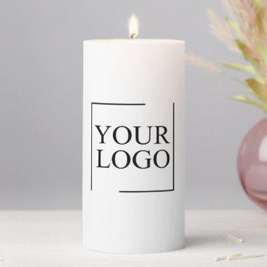 Personalized Wedding Custom Idea Add Logo Pillar Candle