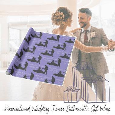 Personalized Wedding Dress Silhouette Wrapping Paper