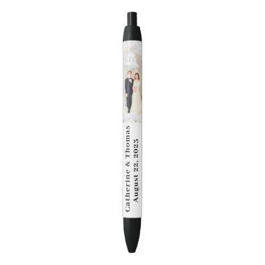 Personalized Wedding Favor Black Ink Pen