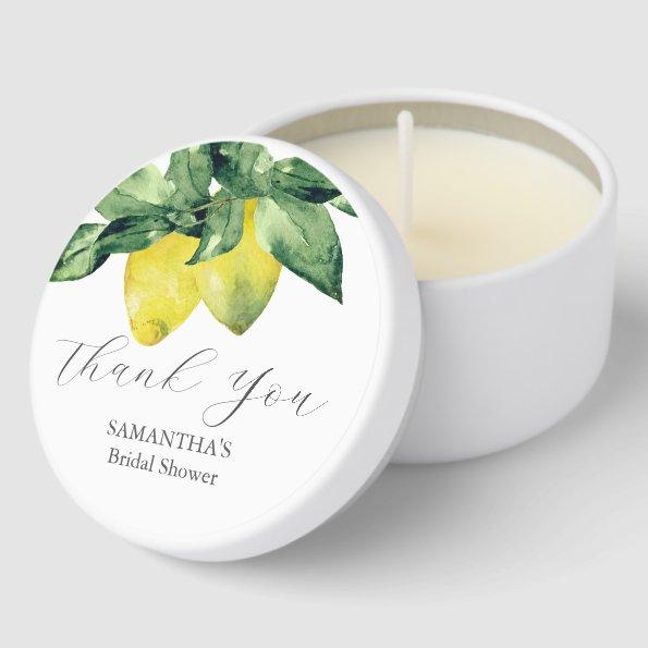 Personalized Wedding Favors Lemon Theme Mini Candle Favors
