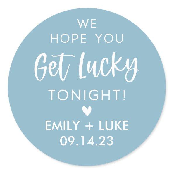 Personalized Wedding Lottery Ticket Favor Classic Round Sticker