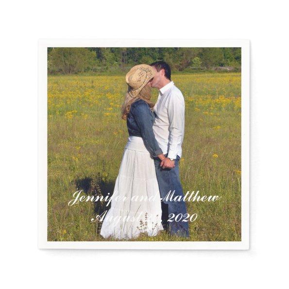 Personalized Wedding Photo Paper Napkins