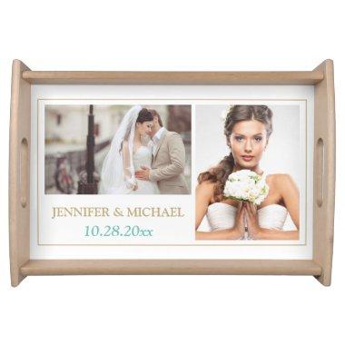 Personalized Wedding Photos Keepsake Serving Tray