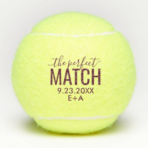 Personalized Wedding Tennis Balls Perfect Match