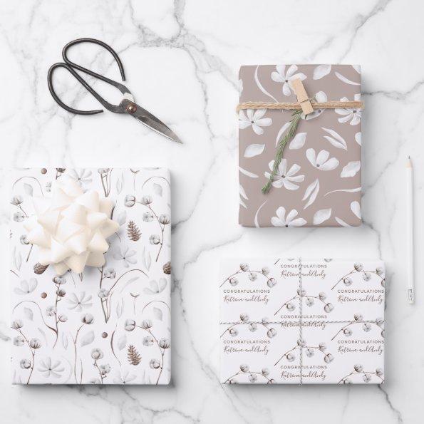 Personalized Wedding Wrapping Paper Sheets