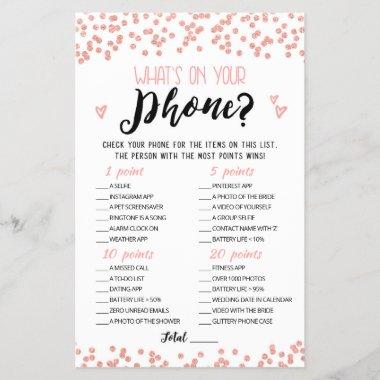 Personalized What's on your phone Hen Party game