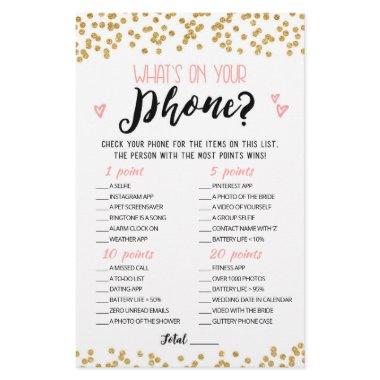 Personalized What's on your phone Hen Party game
