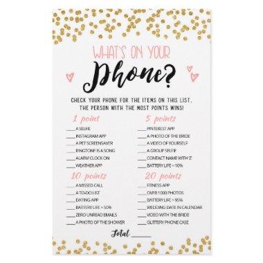 Personalized What's on your phone Hen Party game