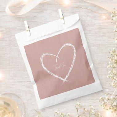 Personalized White Bridal Shower Rose Gold Favor Bag