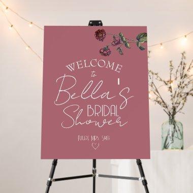 Personalized White Wedding Bridal Shower Rose Gold Foam Board