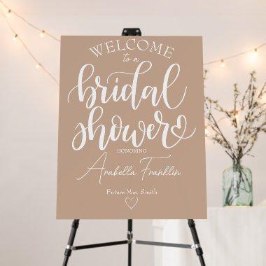 Personalized White Wedding  Taupe Foam Board