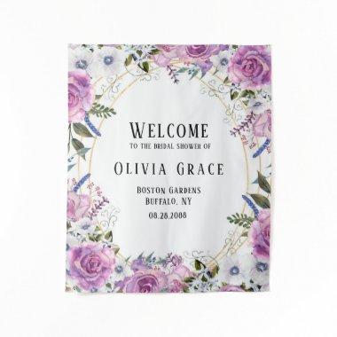 Perwinkle Peony  Custom Tapestry