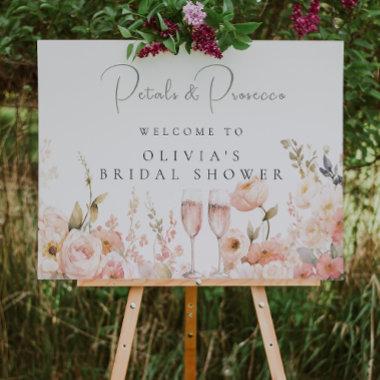 Petal and Prosecco Bridal Shower Welcome Foam Board