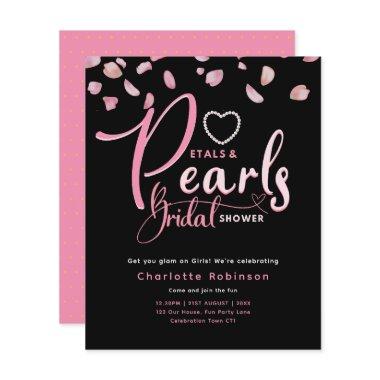 PETALS AND PEARLS Pink Black Chic