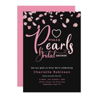 PETALS AND PEARLS Pink Black Chic