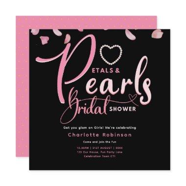 PETALS AND PEARLS Pink Black Chic