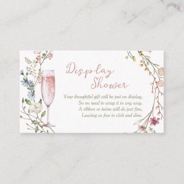 Petals and Prosecco Bridal Display Shower Enclosure Invitations