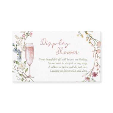 Petals and Prosecco Bridal Display Shower Enclosure Invitations