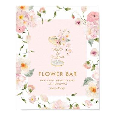 Petals and Prosecco  Flower Bar Sign