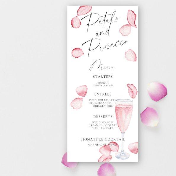 Petals and Prosecco  menu