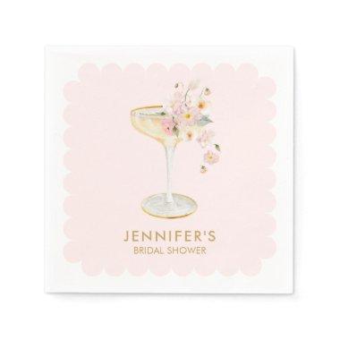 Petals and Prosecco Bridal Shower Napkins