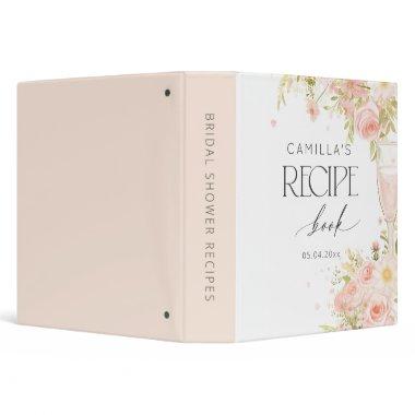 Petals And Prosecco  Recipe Book 3 Ring Binder