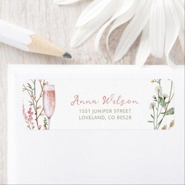 Petals and Prosecco  Return Address Label