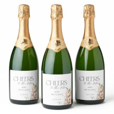 Petals And Prosecco  Sparkling Wine Label