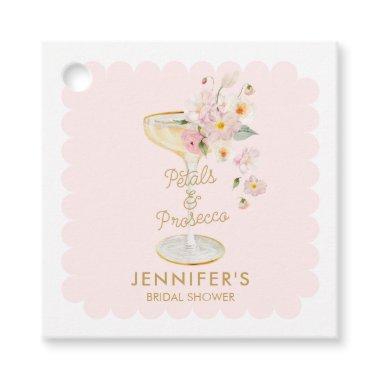 Petals and Prosecco Bridal Shower Thank you Favor Tags