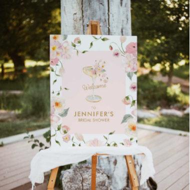 Petals and Prosecco Bridal Shower Welcome Foam Board