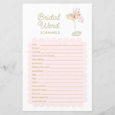 Petals and Prosecco Bridal Word Game