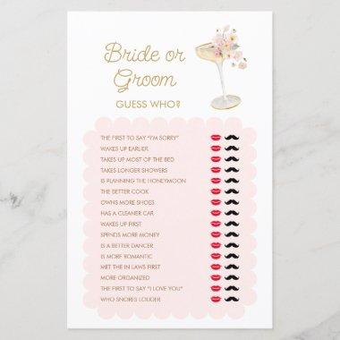 Petals and Prosecco Bride or Groom Shower Game