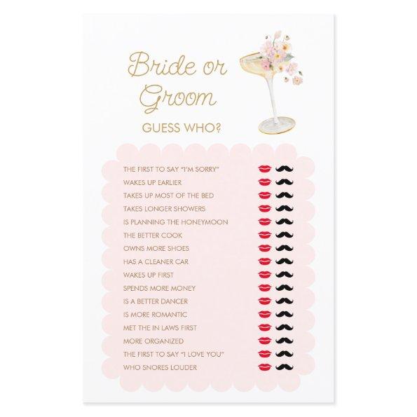 Petals and Prosecco Bride or Groom Shower Game