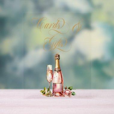 Petals and Prosecco  and Gifts  Acrylic Sign