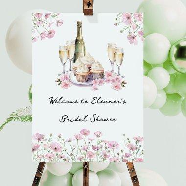 Petals and Prosecco Cava and Cupcake  Foam Board