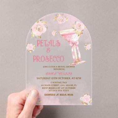 Petals and Prosecco Elegant Floral  Acrylic