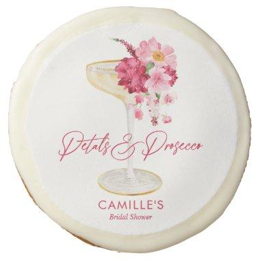 Petals and Prosecco Floral Bridal Shower Sugar Cookie