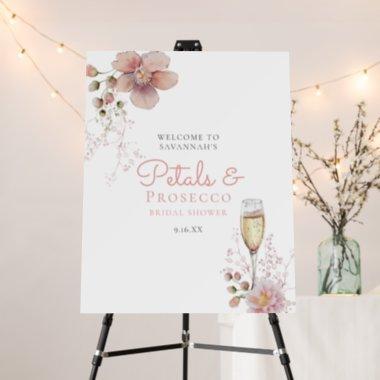 Petals and Prosecco Floral Bridal Shower Welcome Foam Board