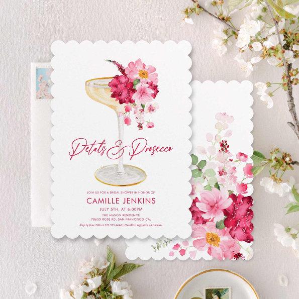 Petals and Prosecco Garden Bridal Invitations