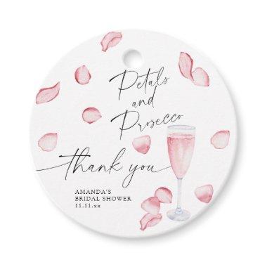 Petals and Prosecco - thank you  Favor Tags