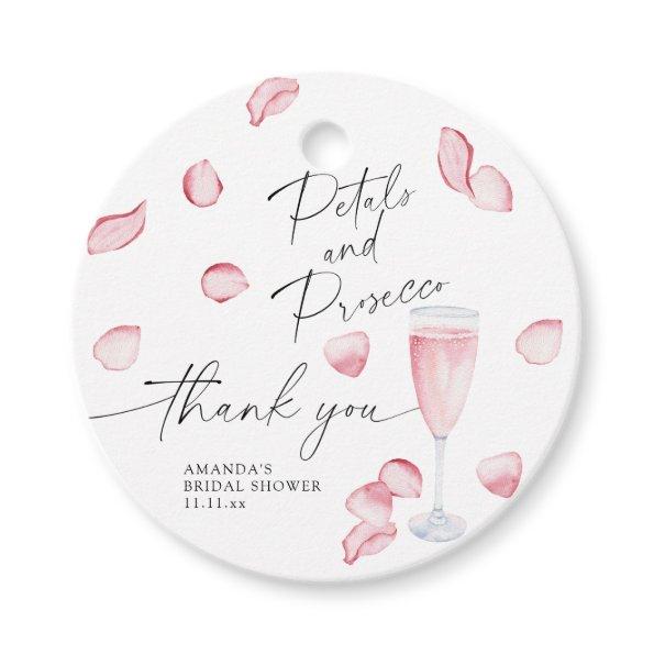 Petals and Prosecco - thank you  Favor Tags