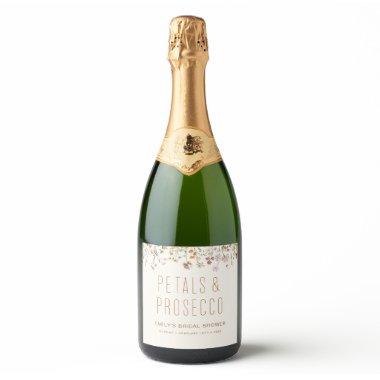 Petals and Prosecco Wildflower  Sparkling Wine Label