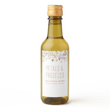 Petals and Prosecco Wildflower  Wine Label