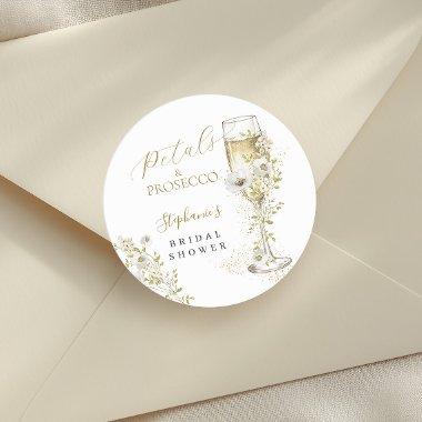 Petals and Prosecco Wildflowers  Classic Round Sticker
